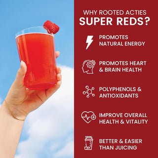 Super Reds – 21 Fruits & Berries in One Scoop for Antioxidants, Heart Health & Detox