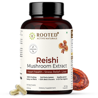 Rooted Reishi Mushroom Capsules for Calm, Clarity & Immunity