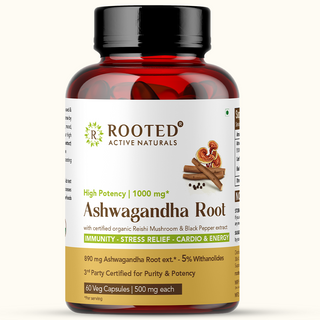 Ashwagandha Capsules With Lions Mane & Black Pepper Extract