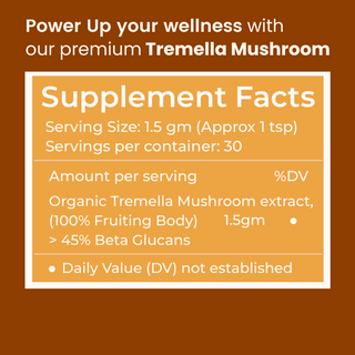 Tremella Mushroom Extract Powder  for Hydration, Skin Glow & Healthy Aging
