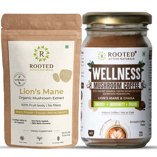 Lion’s Mane Powder x Wellness Mushroom Coffee for Focus & Calm Energy