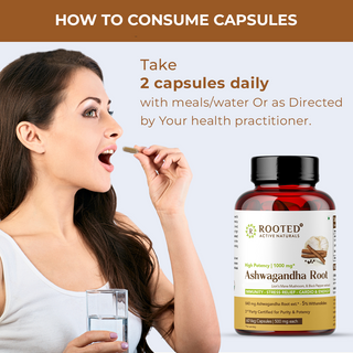 Ashwagandha extract  with Lions Mane & Black pepper extract for Stress, Focus & Mood Balance with 5% Withanolides