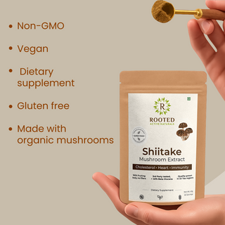 Shiitake Mushroom Extract Powder for Immunity, Heart Health & Antioxidant Support