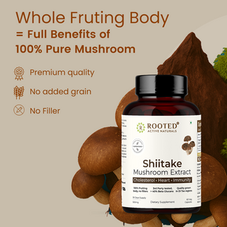 Shiitake Mushroom Extract Capsules for Immunity, Heart Health & Cholesterol Support