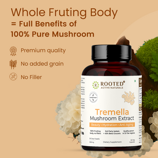 Tremella Mushroom Extract Capsules for Skin Hydration, Glow & Cellular Repair