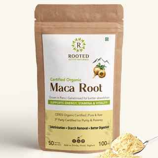 Organic Maca Root Powder - Peruvian Superfood (Raw), Gelatinized for Easy Digestion, Superfood Traditionally Used for Energy, Hormone Balance, Certified Organic, 100 Grams