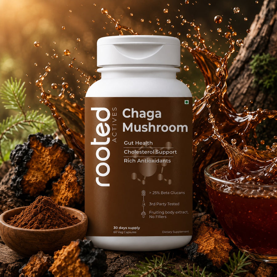 Rooted Actives Chaga Mushroom Extract Capsules