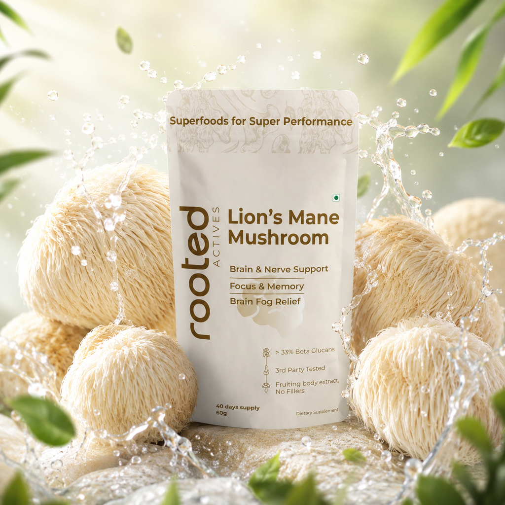 Lions Mane Mushroom Powder Brain Aid | Rooted Actives