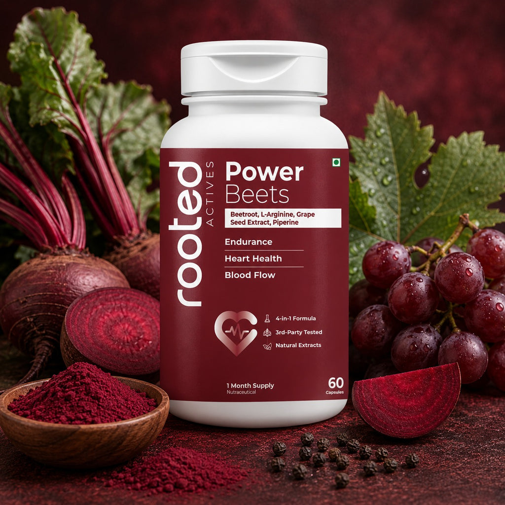 Beetroot Capsules for Energy & Heart | Rooted Actives