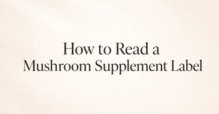 How to Read a Mushroom Supplement Label 