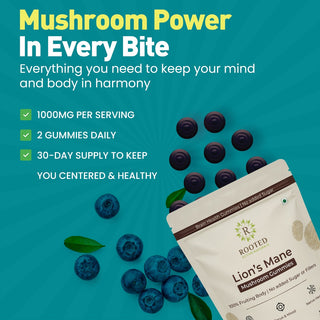 Organic Lion’s Mane Mushroom Gummies (Sugar-Free)