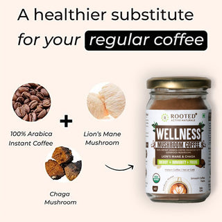 Wellness Mushroom Coffee - Arabica Coffee Enhanced with Superfood Mushrooms | 100gm