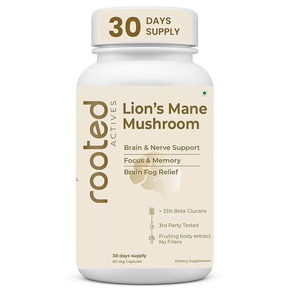 Rooted Actives Lion's Mane Mushroom Capsule