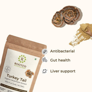 USDA Organic Turkey Tail Mushroom Extract Powder, > 35% Beta Glucans