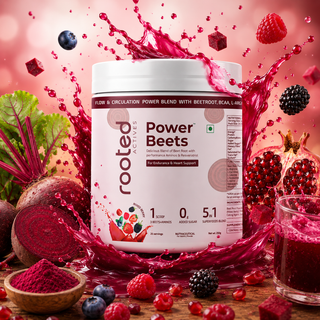 Rooted Actives  Power Beets - Beetroot + Amino's Drink Mix (Mixed Berry)