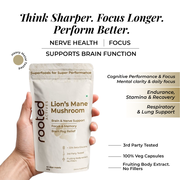 Rooted Actives Lion's Mane Mushroom Extract Powder