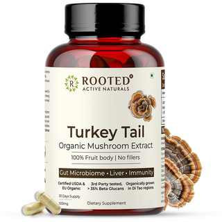 Turkey Tail Mushroom Extract Capsules for Immunity, Gut Health & Cellular Support