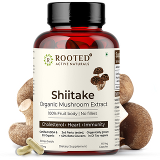 Shiitake Mushroom Extract Capsules for Immunity, Heart Health & Cholesterol Support