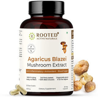 Organic Agaricus Blazei Extract Capsule for Inflammation, Blood Sugar Balance & Antioxidant Support