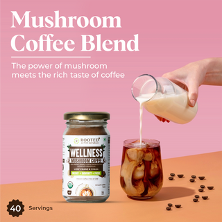 Wellness Mushroom Coffee - Arabica Coffee Enhanced with Superfood Mushrooms | 100gm