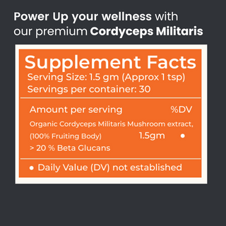 Cordyceps Militaris Extract Powder Stamina, Energy & Endurance Booster