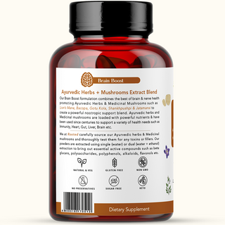 Brain Boost - Mushrooms & Ayurvedic Herbs Blend