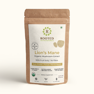 USDA Organic Lions Mane mushroom Extract Powder, > 38% Beta Glucans
