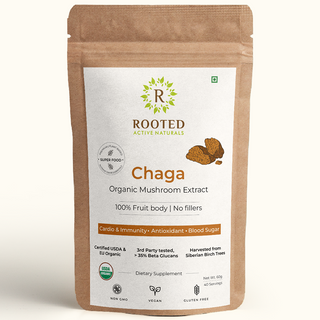 USDA Organic Siberian Chaga Mushroom Extract Powder,  > 35% Beta Glucans