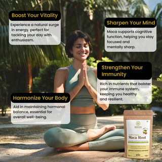 Peruvian Maca Root Powder for Hormonal Balance & Energy Support with 100% Pure Peruvian Maca