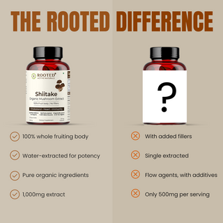 Shiitake Mushroom Extract Capsules for Immunity, Heart Health & Cholesterol Support