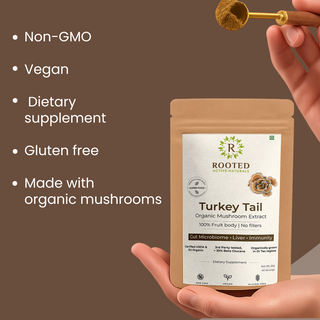 Turkey Tail Mushroom Extract Powder for Immunity, Gut Health & Antioxidant Support