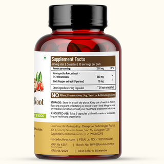 Ashwagandha Root Extract ( 5 % withanolides) | 500mg