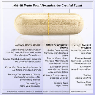 Brain Booster - Brahmi Shankpushpi, Bacopa, Lions Mane Mushroom & Jatamansi, Brain Memory Booster Mind Focus Mood, Nootropics Cognitive - 60 Veg Capsules