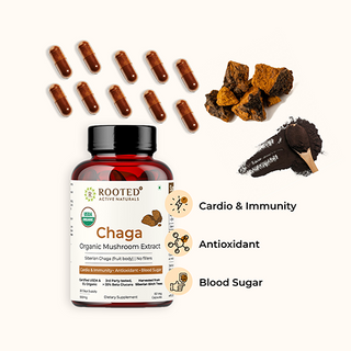 USDA Organic, Siberian Chaga Mushroom Extract,  > 35% Beta Glucans