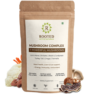 7 Mushroom Complex Powder for Heart, Liver, Gut, Energy & Immunity