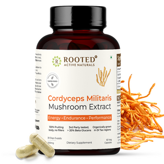 Organic Cordyceps Militaris Capsules Natural Stamina, Energy & Endurance Booster