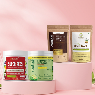 Mushroom & Daily Nutrition (Super Green + Super Reds + Maca Powder + Coffee )