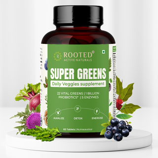 Super Greens Tablets with Mushrooms, Probiotics, and Enzymes – Alkalize, Detox & Energize Naturally