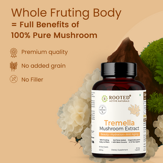 Tremella Mushroom Extract Capsules for Skin Hydration, Glow & Cellular Repair
