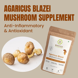 Organic Agaricus Blazei Extract Powder for Inflammation, Blood Sugar Support & Antioxidant Defense