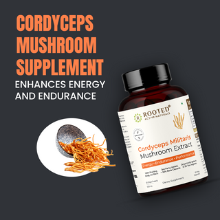 Organic Cordyceps Militaris Capsules Natural Stamina, Energy & Endurance Booster