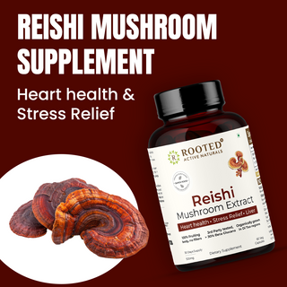 Rooted Reishi Organic Mushroom Capsules for Calm, Clarity & Immunity