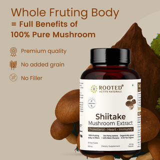 Shiitake Mushroom Extract Capsules for Immunity, Heart Health & Cholesterol Support