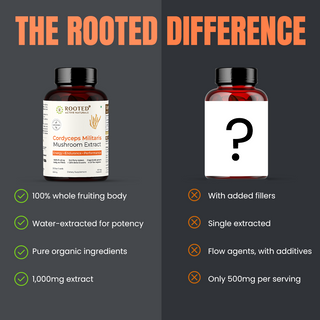 Organic Cordyceps Militaris Capsules Natural Stamina, Energy & Endurance Booster