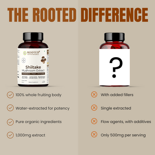 Shiitake Mushroom Extract Capsules for Immunity, Heart Health & Cholesterol Support