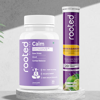 Calm Tablets | Stress Relief & Mood Support with KSM-66 Ashwagandha, L-Theanine and Magnesium Glycinate