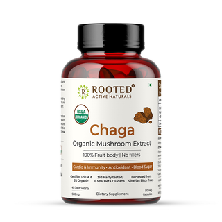 USDA Organic, Siberian Chaga Mushroom Extract,  > 35% Beta Glucans