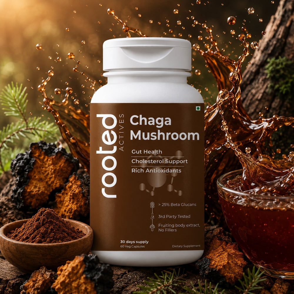 Rooted Actives Chaga Mushroom Extract Capsules