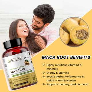 Certified Organic Peruvian Maca Root Capsules ( 750 mg)