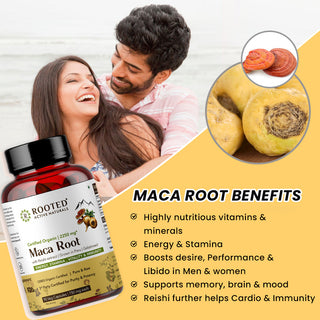 Certified Organic Peruvian Maca Root with Reishi Capsules